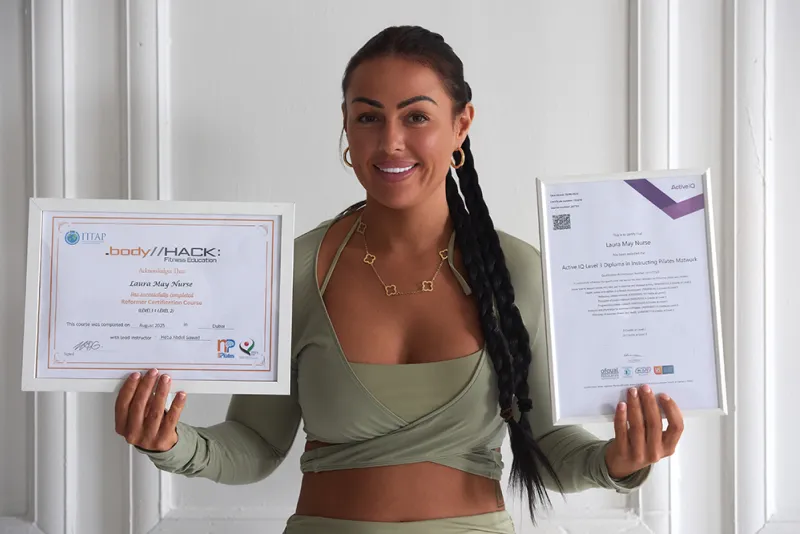 Laura May teaching a private yoga session in York